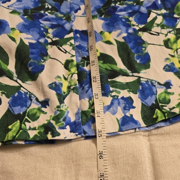 Milly Blue and Green Floral Midi Dress - Picture 10 of 16